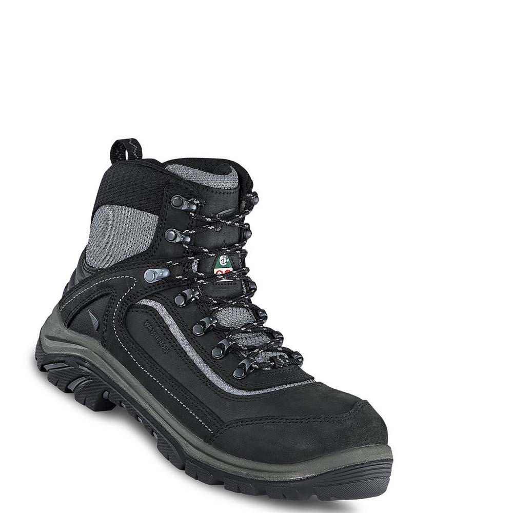 Red Wing Tradeswoman 6-inch Vandtætte CSA Sikkerheds Tå Hiker Arbejdsstøvler Dame Sort Grå | DK172VRW