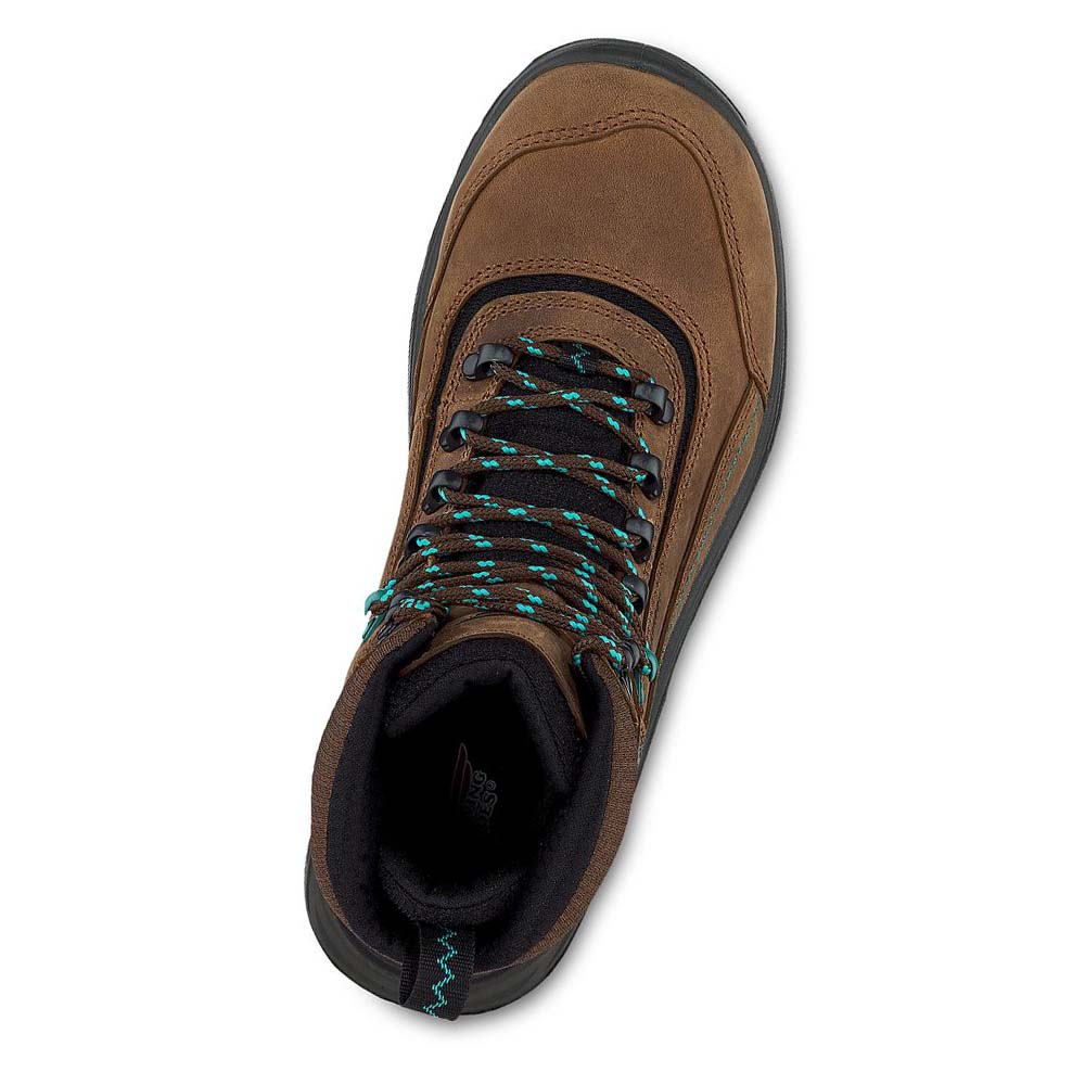 Red Wing Tradeswoman 6-inch Vandtætte Sikkerhedsstøvler Dame Brune | DK148XYU