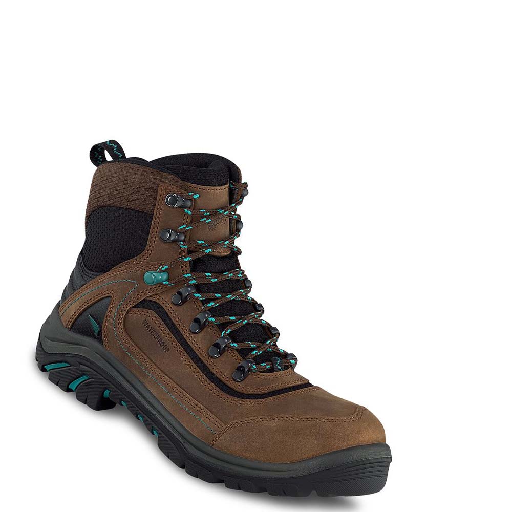 Red Wing Tradeswoman 6-inch Vandtætte Sikkerhedsstøvler Dame Brune | DK148XYU