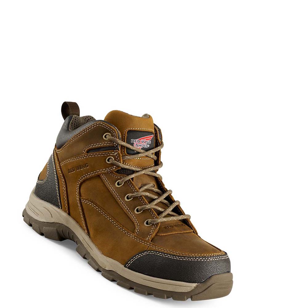 Red Wing TruHiker 5-inch Sikkerheds Tå Vandrestøvler Herre Brune | DK265ILH
