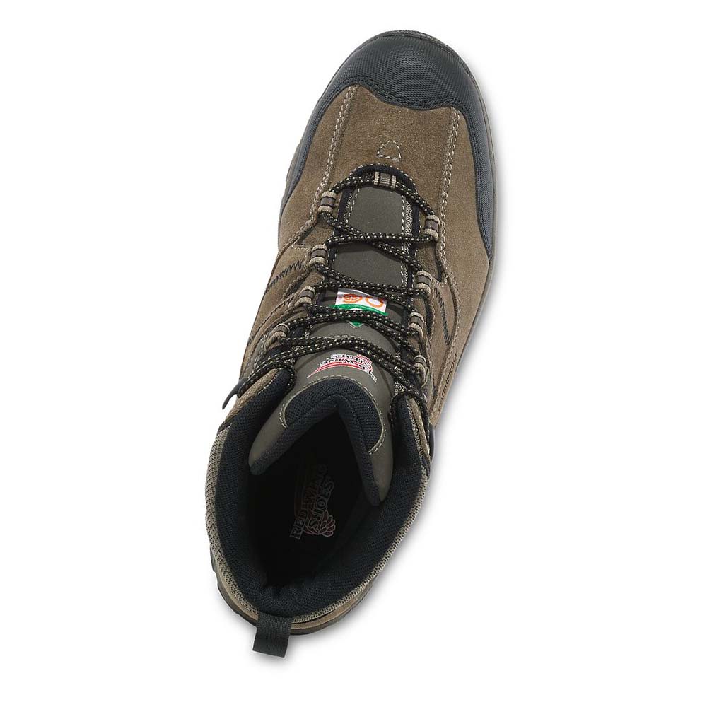 Red Wing TruHiker 6-inch Vandtætte CSA Sikkerheds Tå Vandrestøvler Herre Olivengrøn | DK252XYU