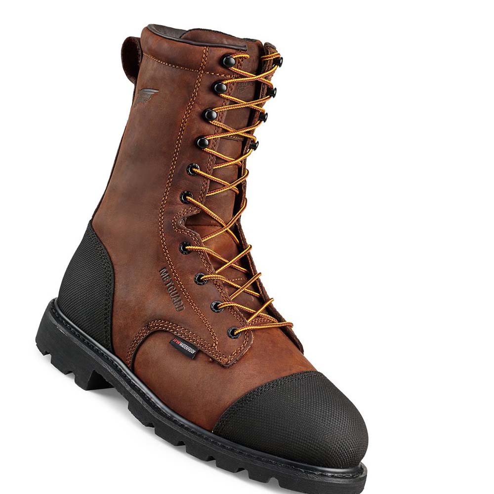 Red Wing TruWelt 10-inch Insulated, Vandtætte Sikkerheds Tå Metguard Sikkerhedsstøvler Herre Kaffe | DK328VRW