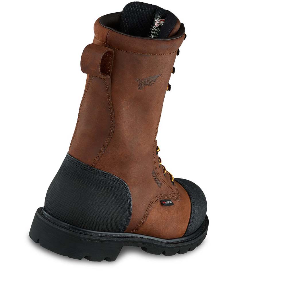 Red Wing TruWelt 10-inch Vandtætte Sikkerheds Tå Metguard Sikkerhedsstøvler Herre Brune | DK32UZG