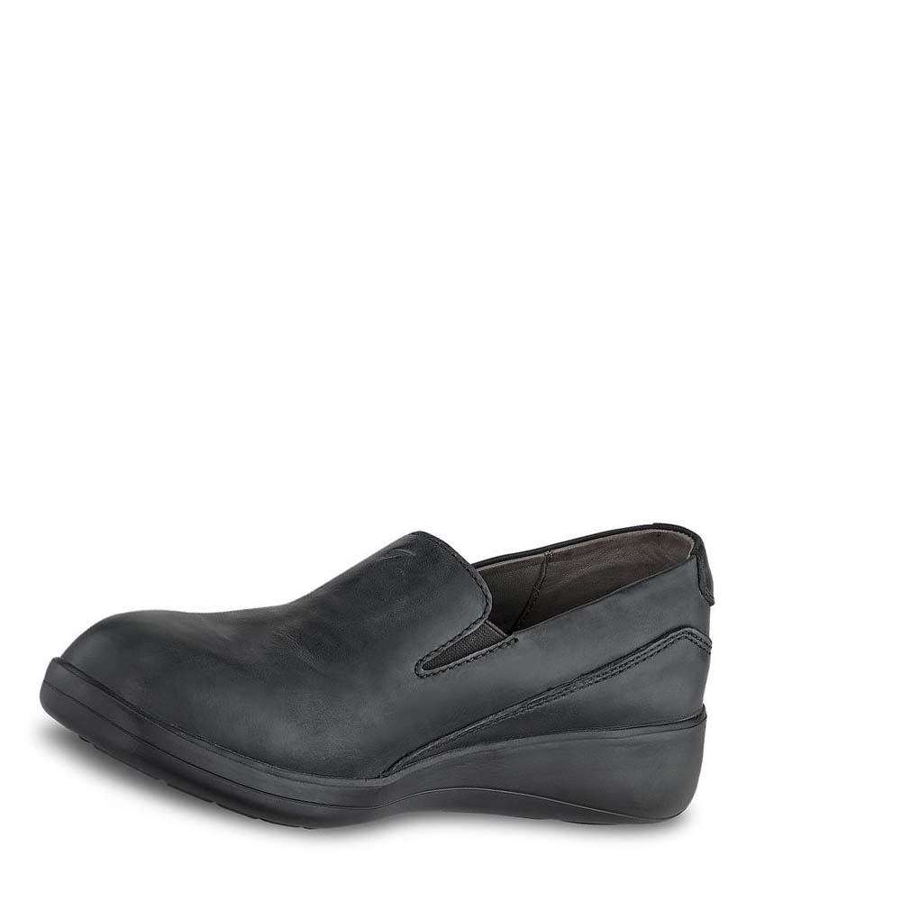 Red Wing Zero-G Lite SOFT TOE LEATHER SLIP-ON Sko Dame Sort | DK106AHK