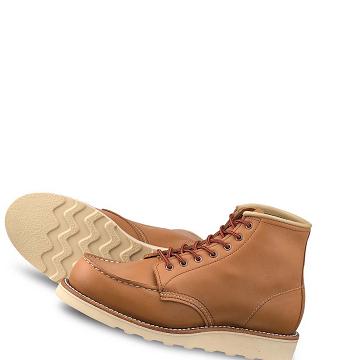 Red Wing 6-Inch Classic Moc Heritage Kort in Boundary Læder Støvler Dame Brune | DK128GSO