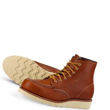 Red Wing 6-Inch Classic Moc Heritage Kort in Legacy Læder Støvler Dame Brune | DK133PJJ