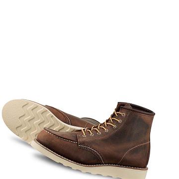 Red Wing 6-Inch Classic Moc Heritage Kort in Rough® Tough Læder Støvler Dame Brune | DK136UZG