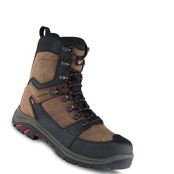 Red Wing 8-inch Insulated, Sikkerheds Tå Vandtætte Støvler Herre Brune | DK403MQZ