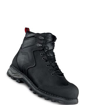 Red Wing Burnside 6-inch Sikkerheds Tå Vandtætte Støvler Herre Sort | DK422UZG