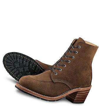 Red Wing CLARA Heritage Hæl in Acampo Læder Ankelstøvler Dame Brune | DK126JPQ