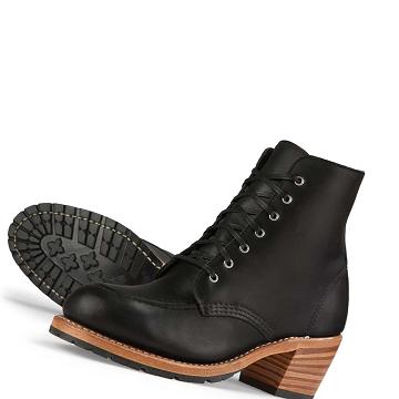 Red Wing CLARA Heritage Hæl in Boundary Læder Ankelstøvler Dame Sort | DK123ZUT