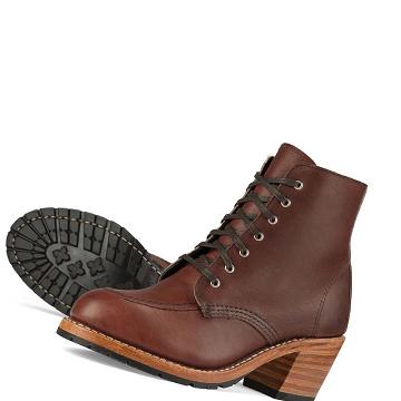 Red Wing CLARA Heritage Hæl in Harness Læder Ankelstøvler Dame Kaffe | DK124LIS